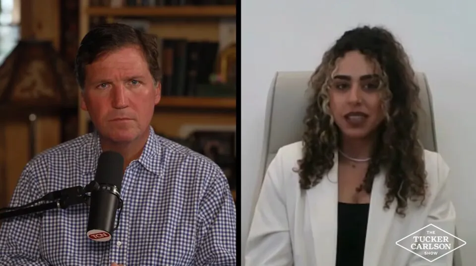 Video thumbnail — Alice Kisiya on the Tucker Carlson Show: Al-Makhrour and the Christians of the Holy Land (The Tucker Carlson Show)